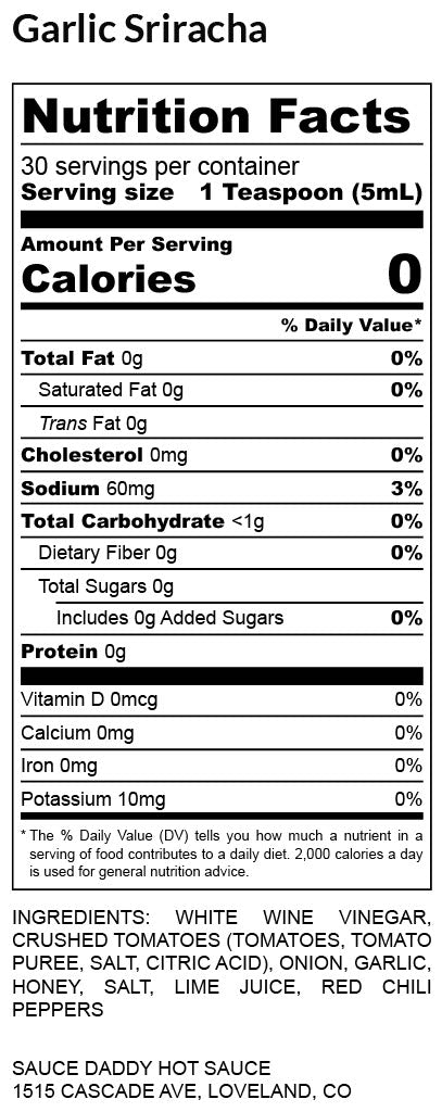Garlic Sriracha Hot Sauce