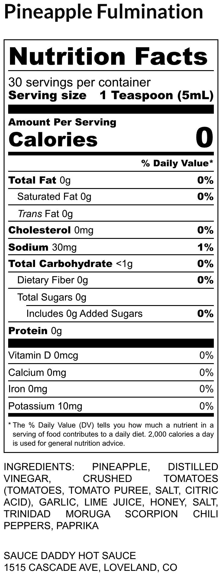 Pineapple Fulmination Hot Sauce Discounted 4 pack