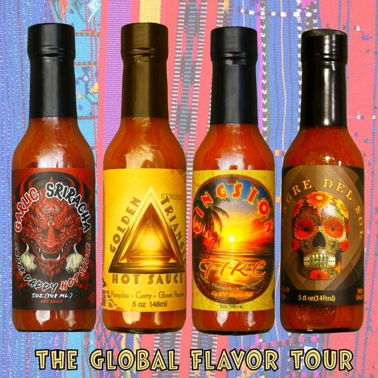 4 packs of Hot Sauce. $32.00