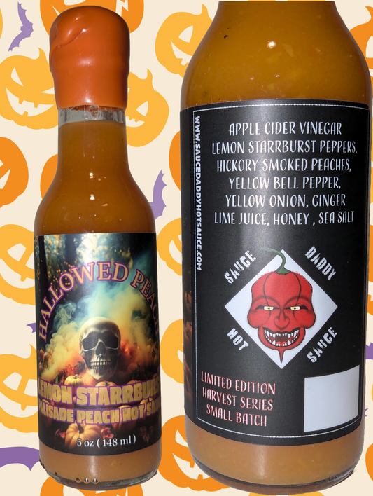 Hallowed Peach,Lemon Starrburst Hot Sauce