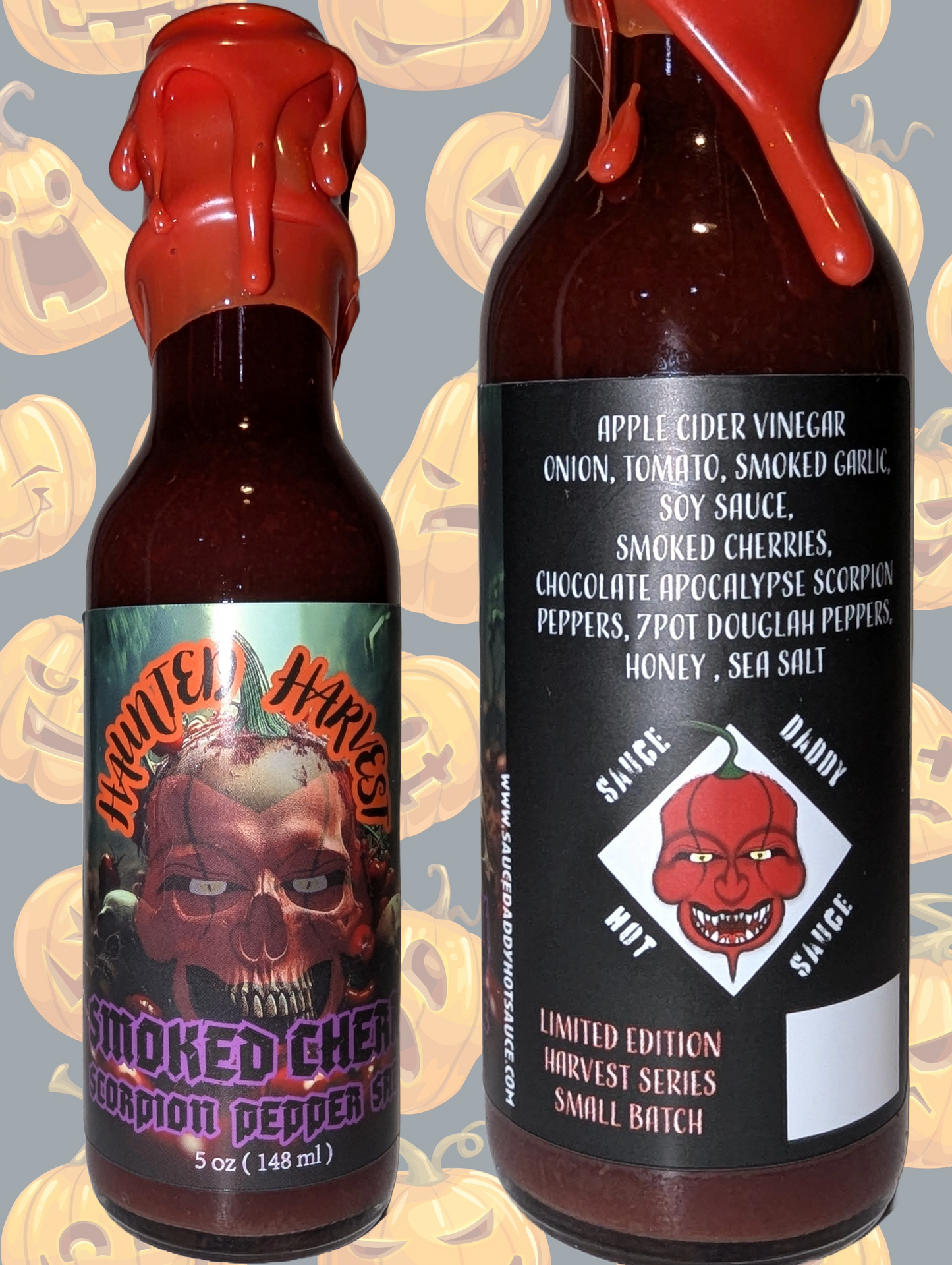 Haunted Harvest Smoked Cherry Scorpion Pepper Hot Sauce