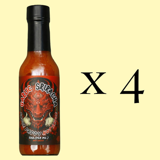 Garlic Sriracha Hot Sauce Discounted 4 pack