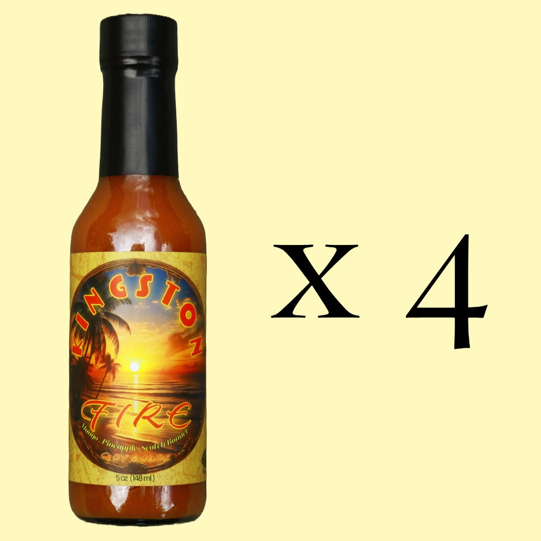 Kingston Fire Scotch Bonnet Hot Sauce Discounted 4 pack
