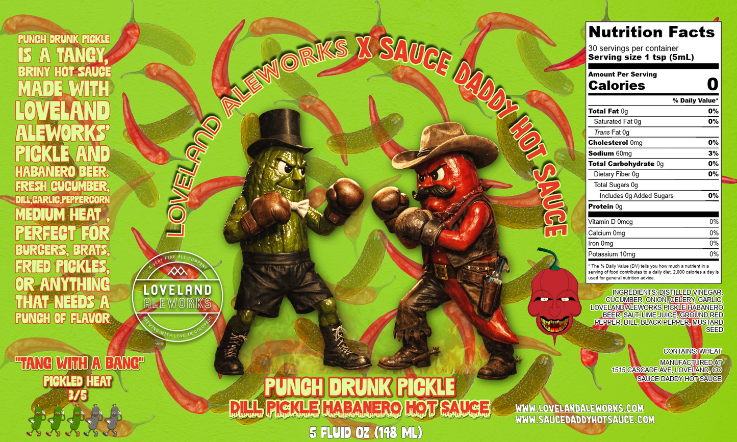 Punch Drunk Pickle Habanero Hot Sauce