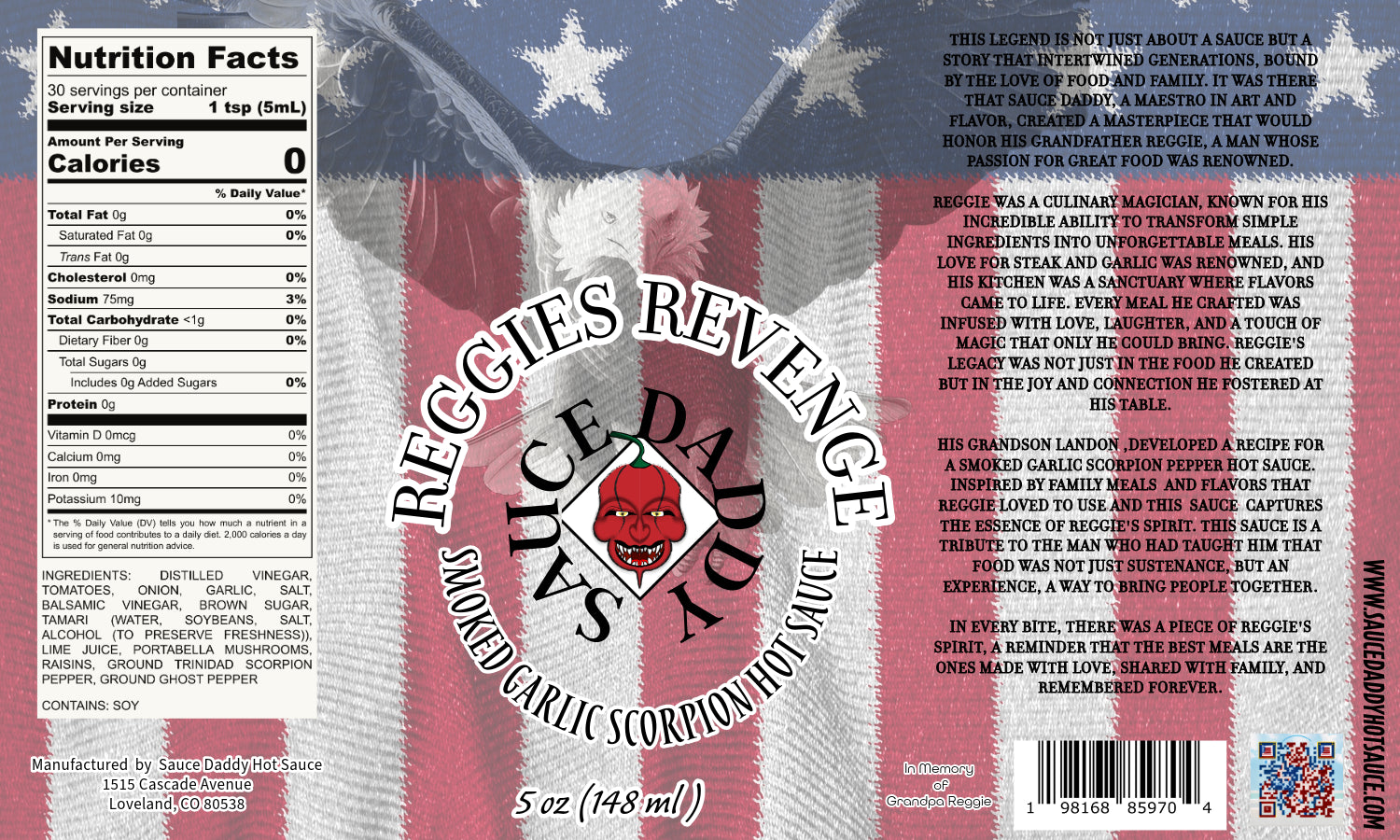 Reggie Label Products – Sauce Daddy Hot Sauce